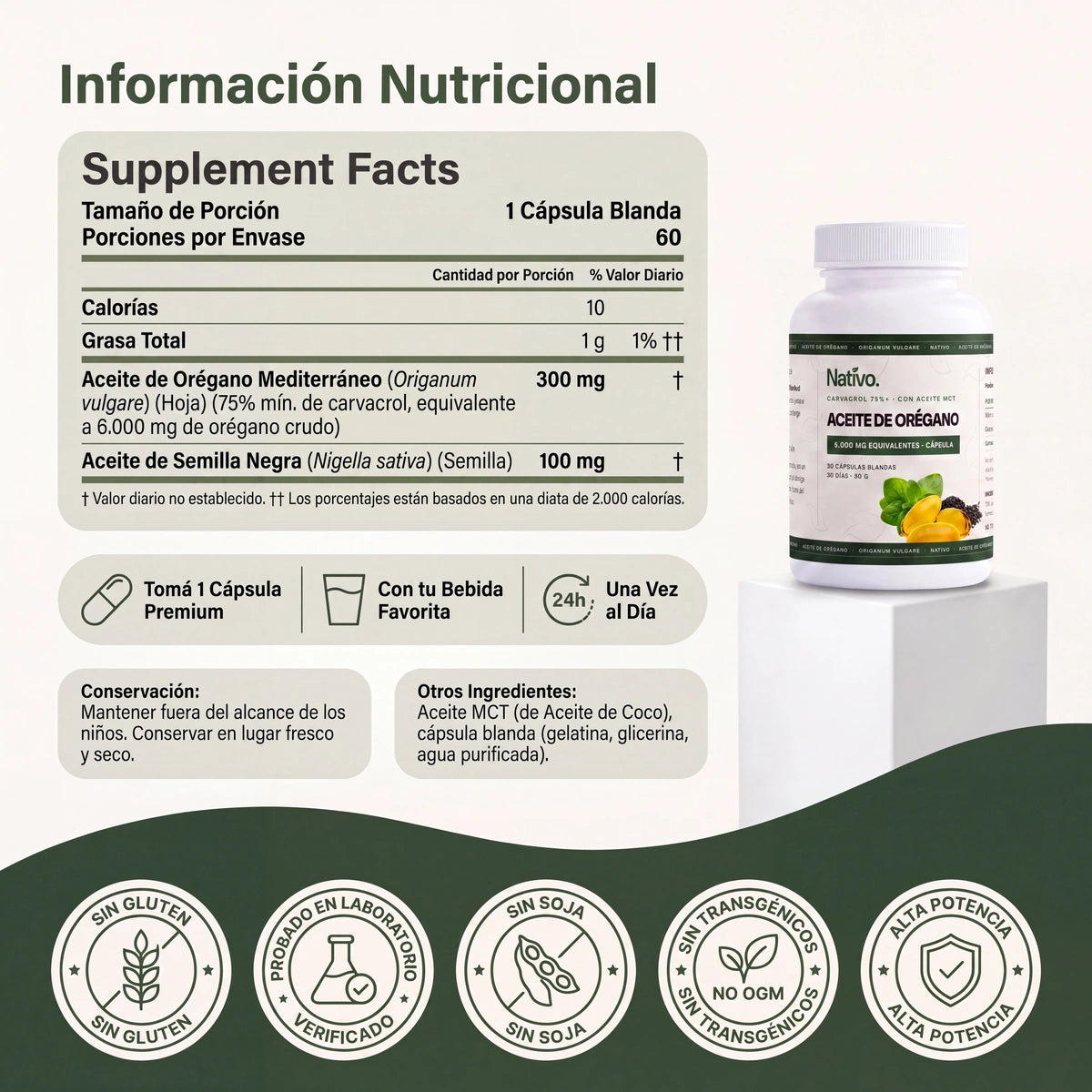 Aceite de Orégano 6000mg